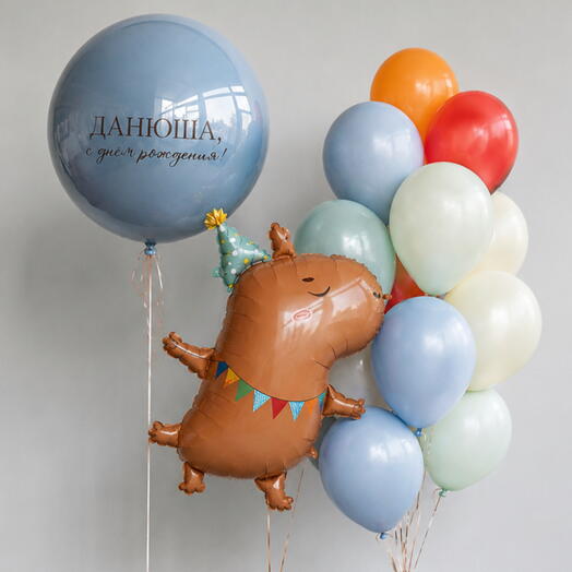 Набор воздушных шаров «Капибара на празднике» 🥳🎈