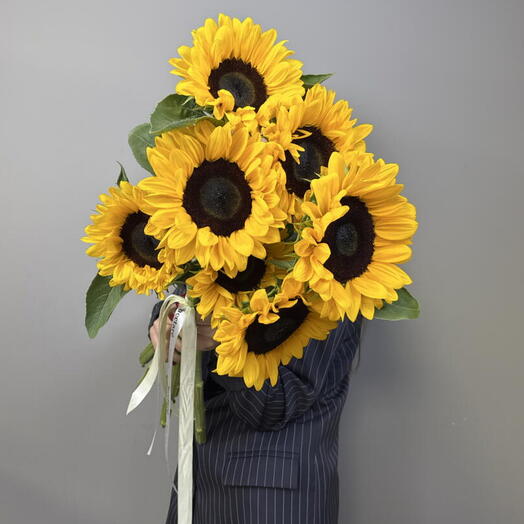 Моно букет с подсолнухами 🌼