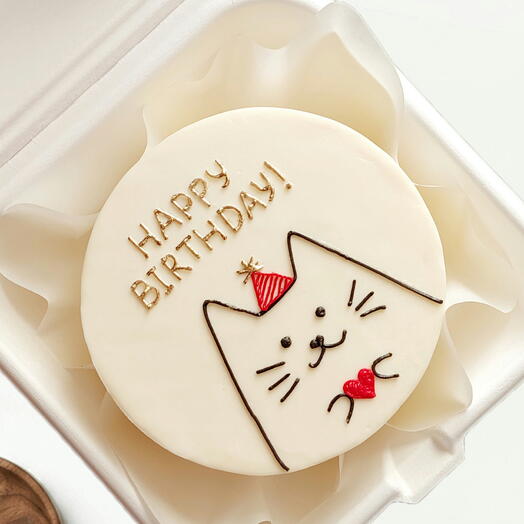 Бенто-торт "Happy birthday" с котиком