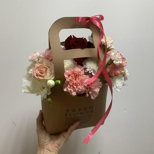 Крафт сумочка Fresh Flower