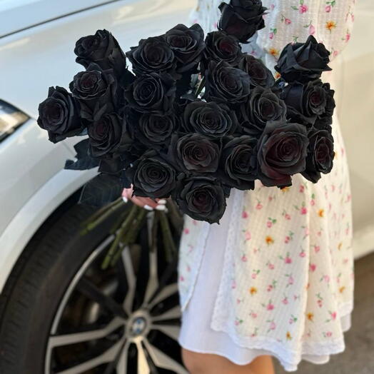 21 Черная Роза букет из черных роз 🖤