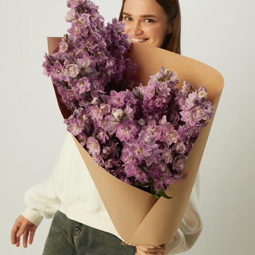 Охапка 10 лавандовых дельфиниума РД 41
