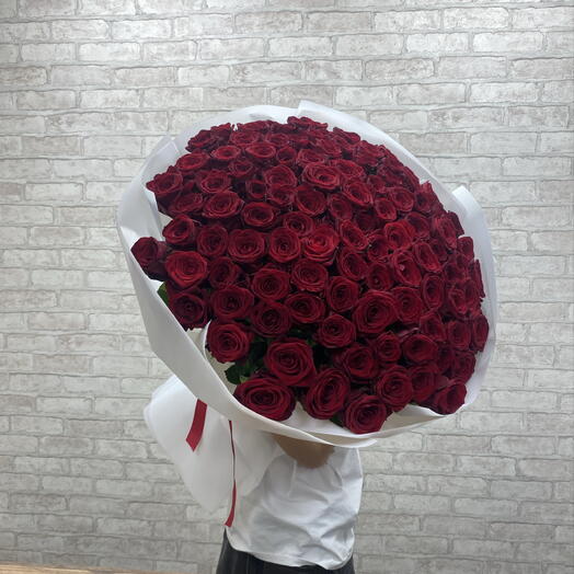 101 красная Роза🌹🌹🌹