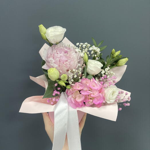 Композиция «Комплимент» 💌 с пионом