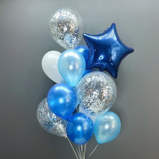 13 helium balloons