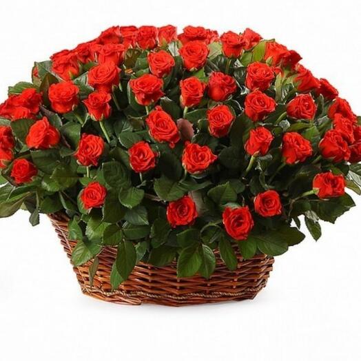 (C) Flower basket 101 roses