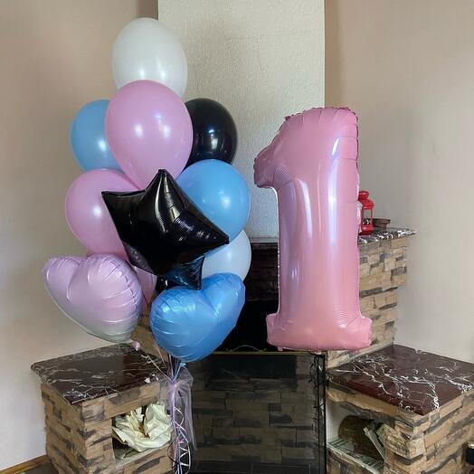 Birthday balloons, 14 pieces