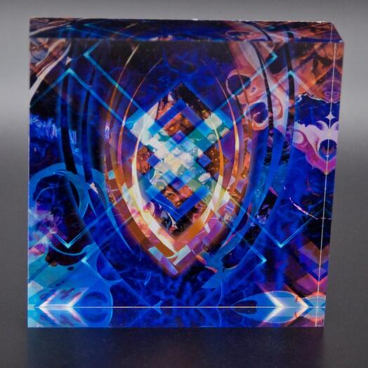 Painting on the acrylic block "Crystal"