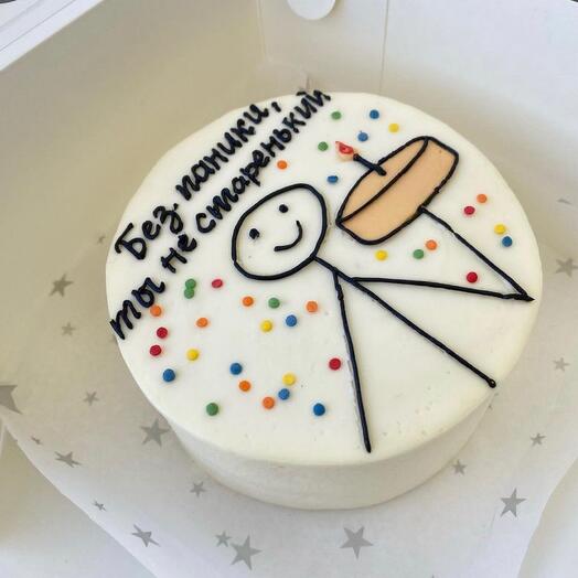 Bento cake with a simple pattern