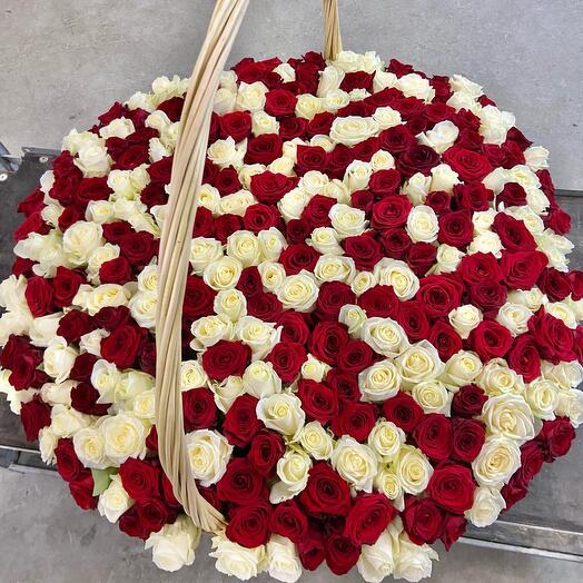 Cesta de 301 rosas
