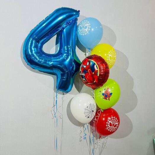 Balloons for a 4 year old boy Spider man Spider man 7 pcs