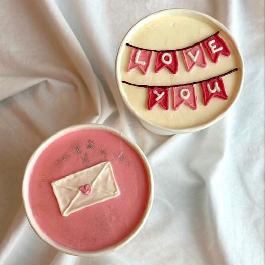 Cake to go бенто торт в стакане любовь