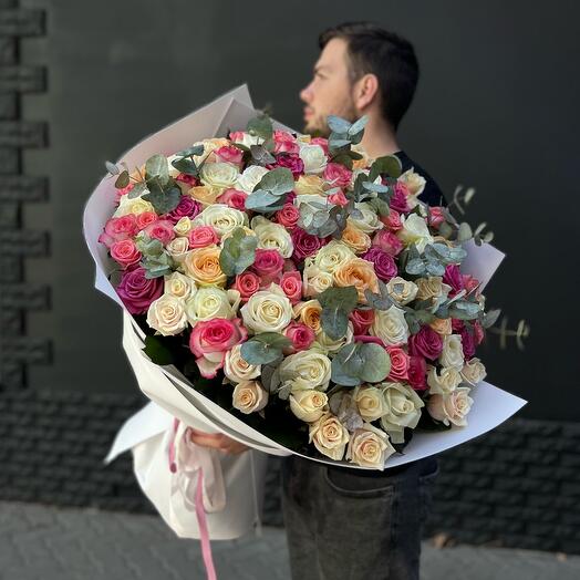 101 роза 80см «Букет из Pinterest»