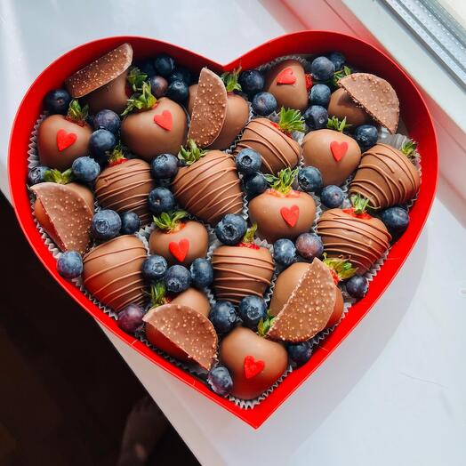 Love with blueberries