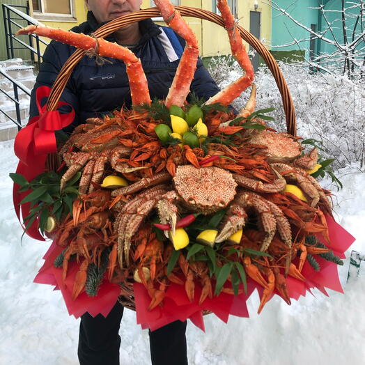 Мега корзина из морепродуктов