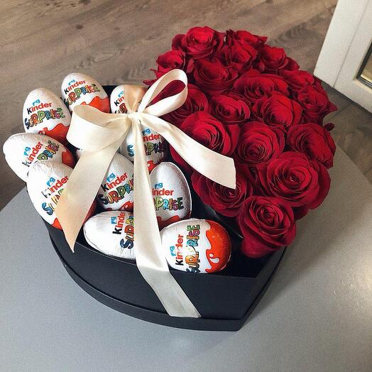 Caja "Corazón" con Kinder sorpresa