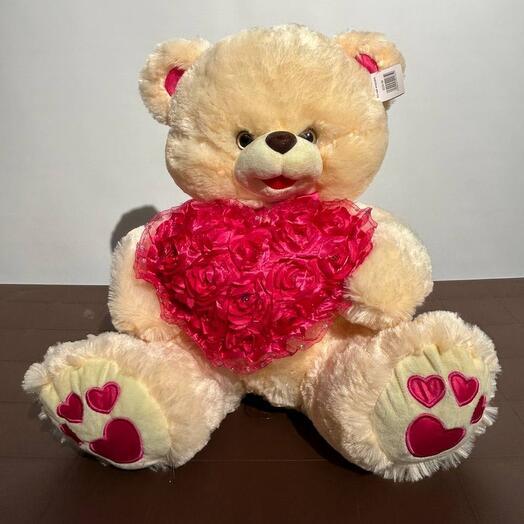 Мишка с розовым сердцем