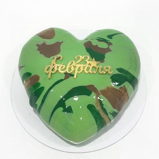 Торт сердце камуфляж мужчине подарок