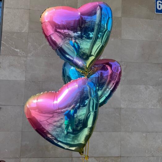 Шарики Радужные сердечки 🌈💕