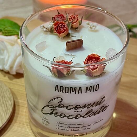 Ароматическая свеча кокос и шоколад