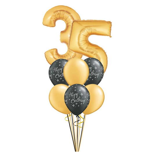 Any Numbers Gold Balloons Set