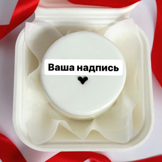 Бенто торт с вашей надписью клубничный или арахисовый