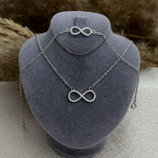 Комплект «Бесконечность», серебро