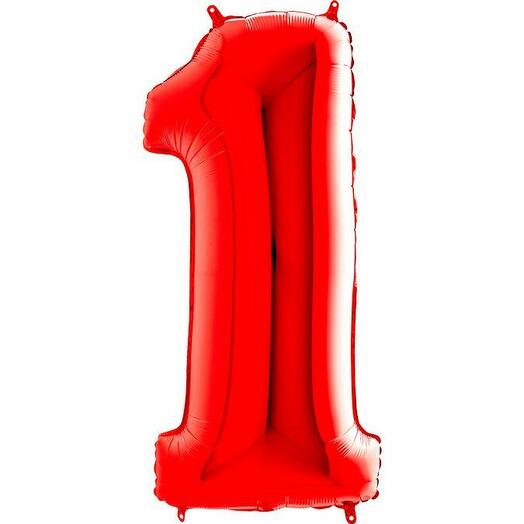 Шар фольгированный цифра "1"