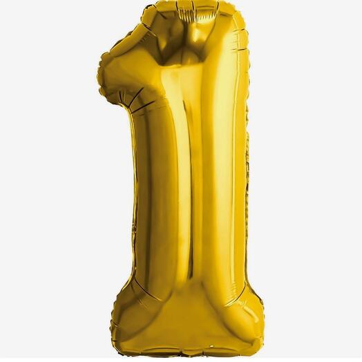 Foil balloon "Figure 1" with helium