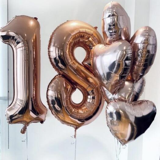 Воздушный шари и цифры