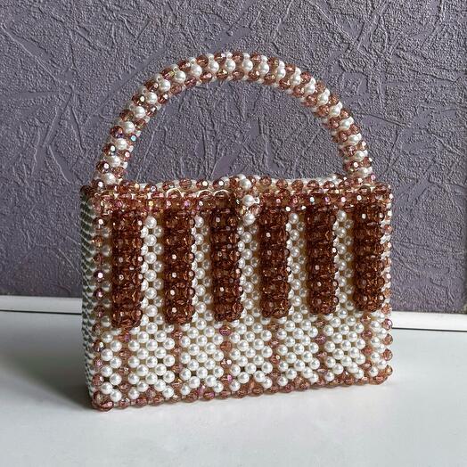 Сумка «Пианино» из бусин с подкладкой