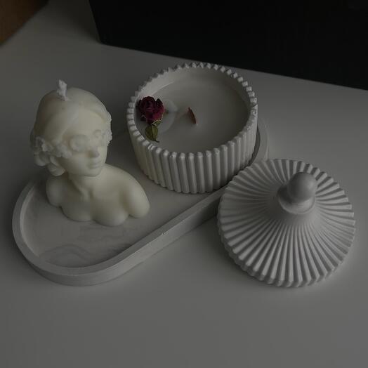 A gift set of scented candles. Scented candles as a birthday present. Home Decor