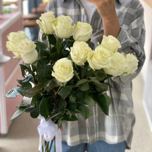 Моно с белых роз 70см