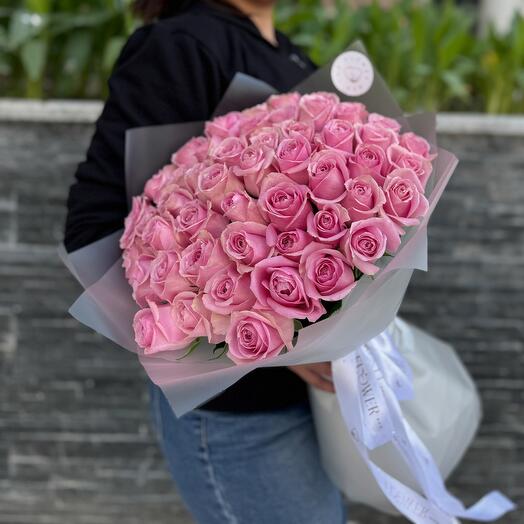 51 Pink Roses Bouquet