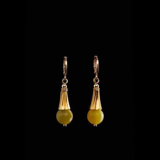 Серьги из нефрита 11225-0052