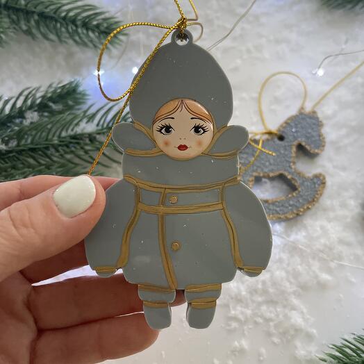 Набор новогодних игрушек из смолы