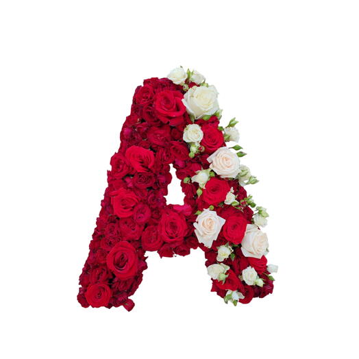 Letter A to Z white and red