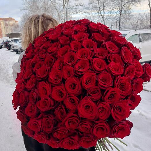 101 красная роза
