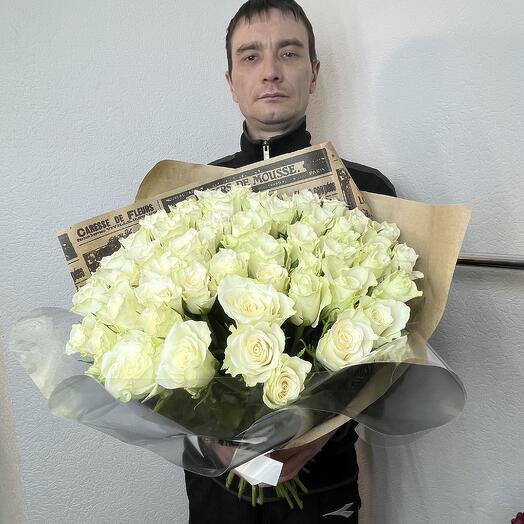 Розы 51 штука 45 см