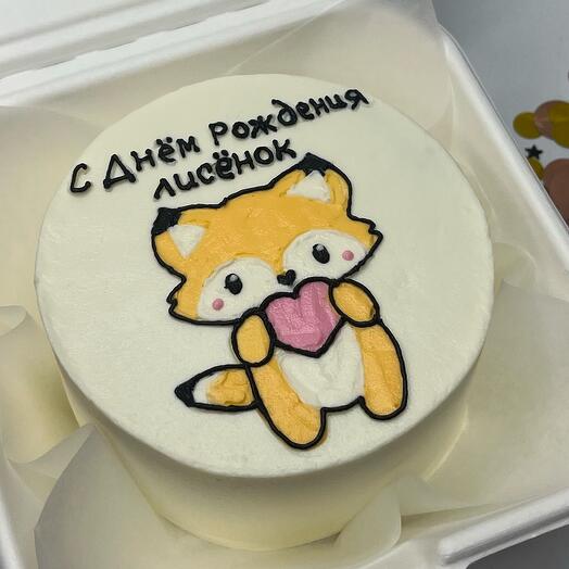 Happy Birthday Bento cake little fox