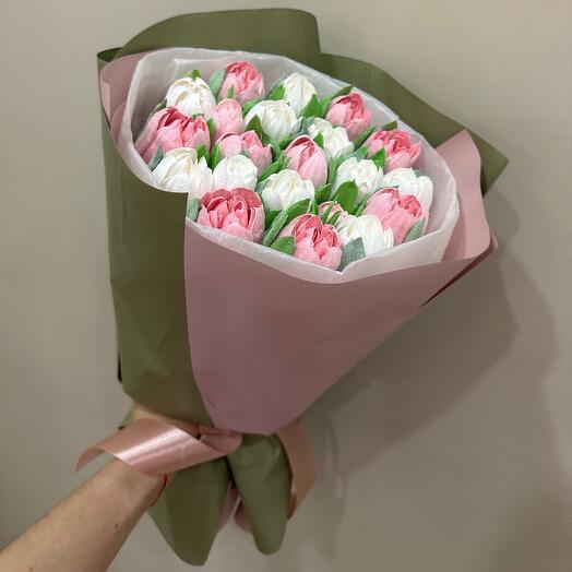 Букет из зефирных цветов