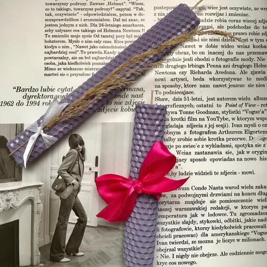 Ароматические свечи из вощины ручной работы