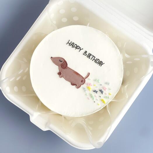 Бенто торт на день рождения, бенто торт с собакой , бенто торт Happy Birthday