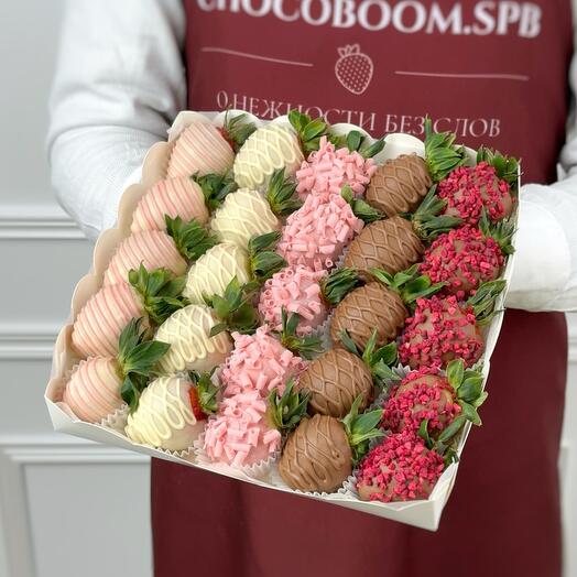 Клубника в шоколаде в наборе «Винье», 25-30 ягод