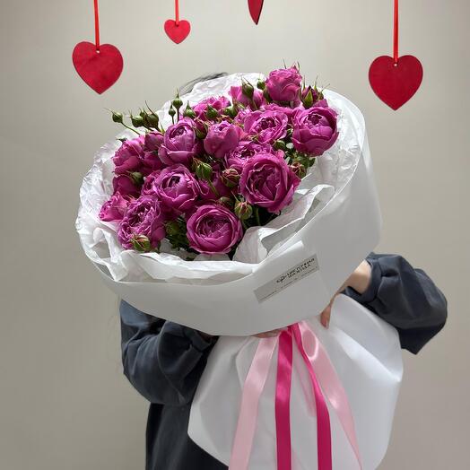 Bouquet of 5 peony-shaped roses