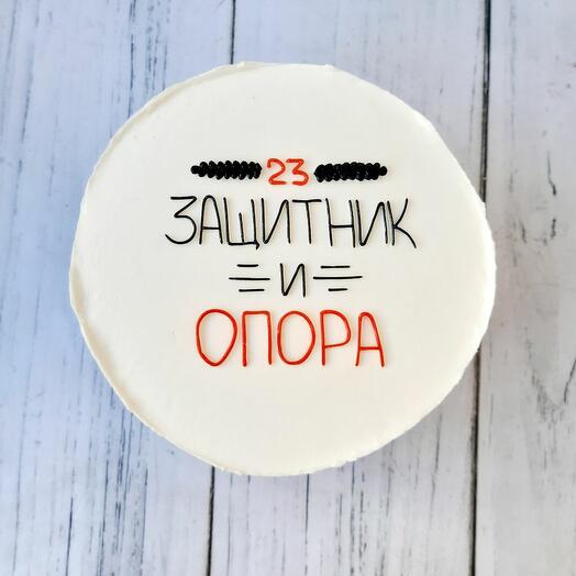 Бенто торт 750гр защитник и опора к 23 февраля