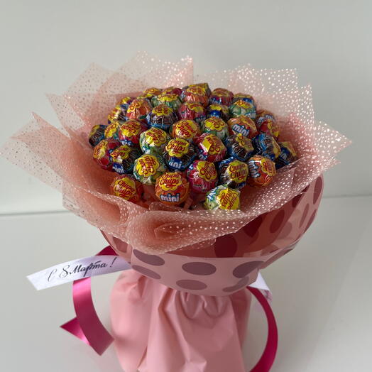 Букет из конфет чупа-чупс (Chupa Chups)