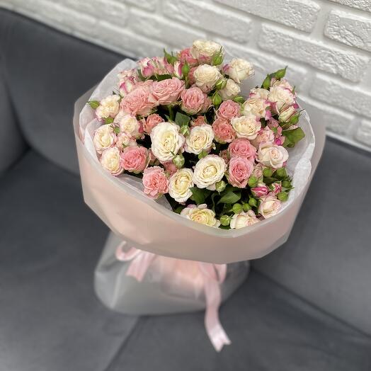 A mix of bush roses