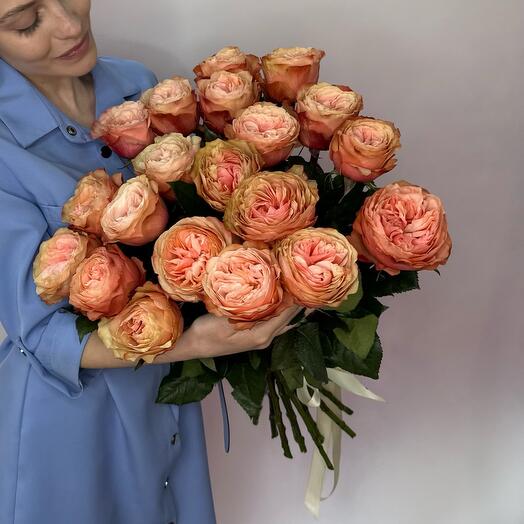 Монобукет из 21 розы Кахала