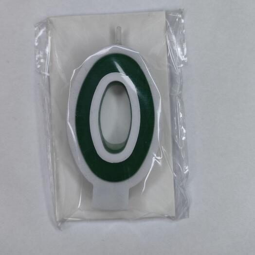 Цифра 0 зелёная